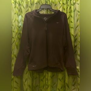 Brown Sport Nike Dri-Fit Pullover with Hood